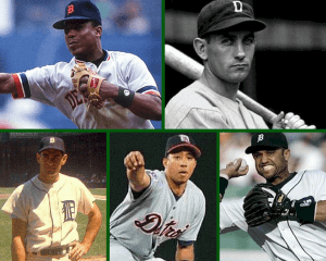 Lou Whitaker, Charlie Gehringer, Dick McAuliffe, Damion Easley, and Placido Polanco.