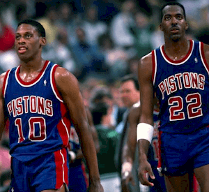 Dennis Rodman and John Salley Detroit Pistons