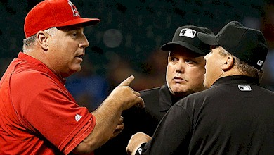 Angels' manager Mike Scioscia can't be blamed for thinking the umpires have lost their minds.