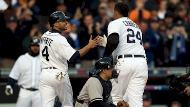 Omar Infante and Miguel Cabrera were acquired in separate trades with the Marlins.
