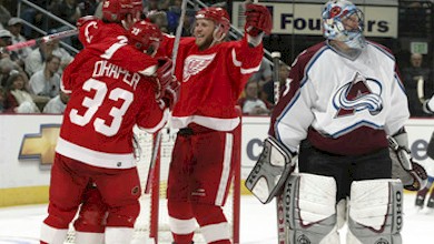 Paul Kariya Game 1 OT goal vs Detroit Red Wings 2003 