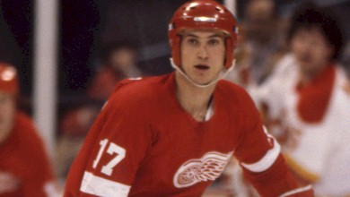 Mike Foligno was Detroit's first round selection in 1979, and he had a solid start as a Red Wing, but then he was traded away and starred elsewhere.