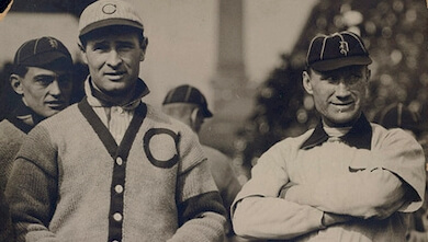 Chicago manager Frank Chance and Detroit skipper Hughey Jennings at the 1907 World Series.