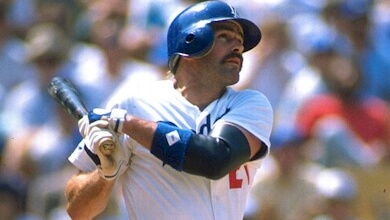 Kirk Gibson was named National League Most Valuable Player in his first season with the Los Angeles Dodgers in 1988.