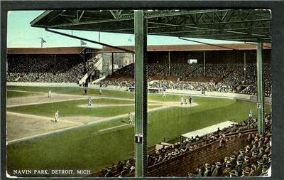 A postcard from 1913 shows Navin Field in Detroit.