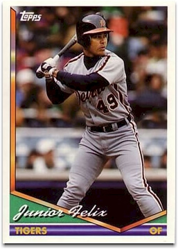 Junior Felix hit 11 homers in a 25-game stretch for the Detroit Tigers in 1994.