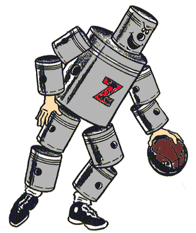 The Fort Wayne Pistons sported this logo during their successful years in the NBL and NBA, before relocating to Detroit.