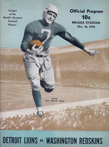 Program from the first game played at Briggs Stadium in 1938.