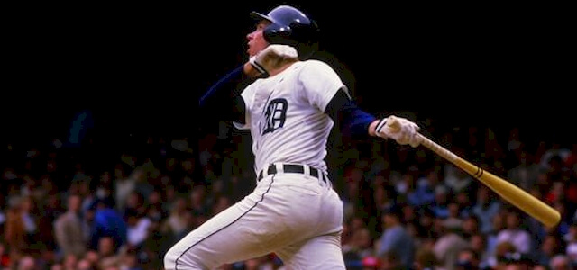 Alan Trammell strokes his second home run in Game Two of the 1984 World Series in Detroit.