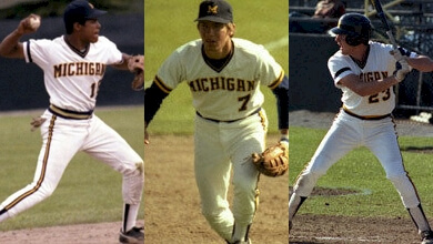Barry Larkin, Chris Sabo, and Hal Morris played together on the 1983 Michigan Wolverines team that advanced to the semi-finals of the College World Series.
