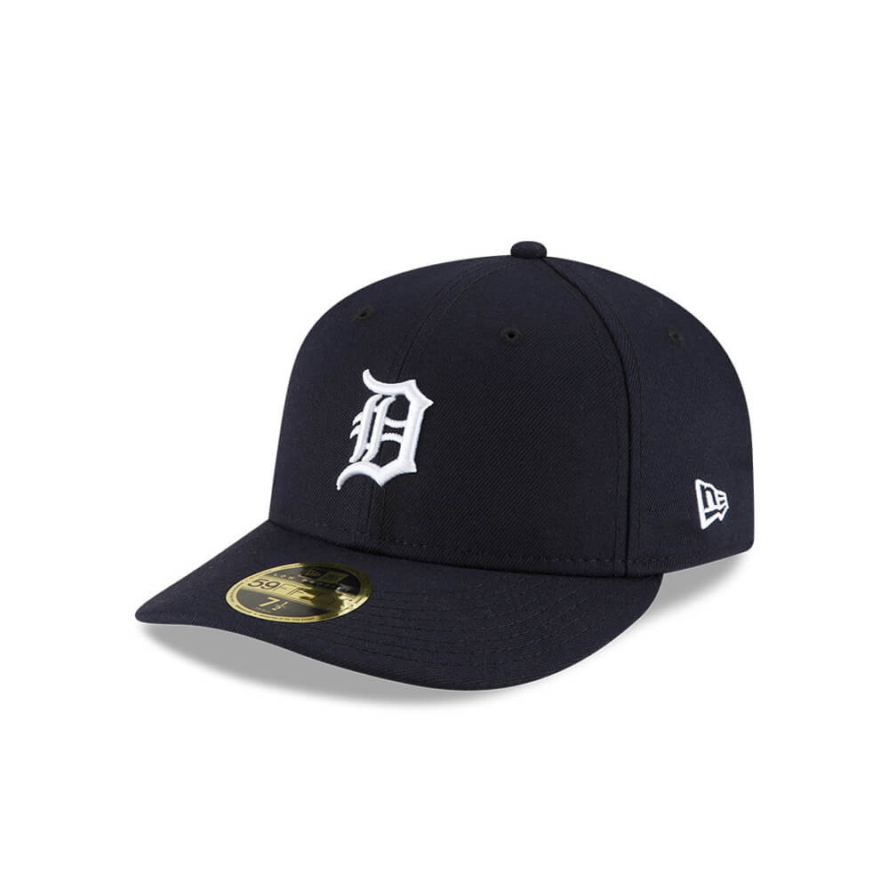 New Era Detroit Tigers Fitted Hat MLB Basic Black White Logo Cap Size 7 7/8