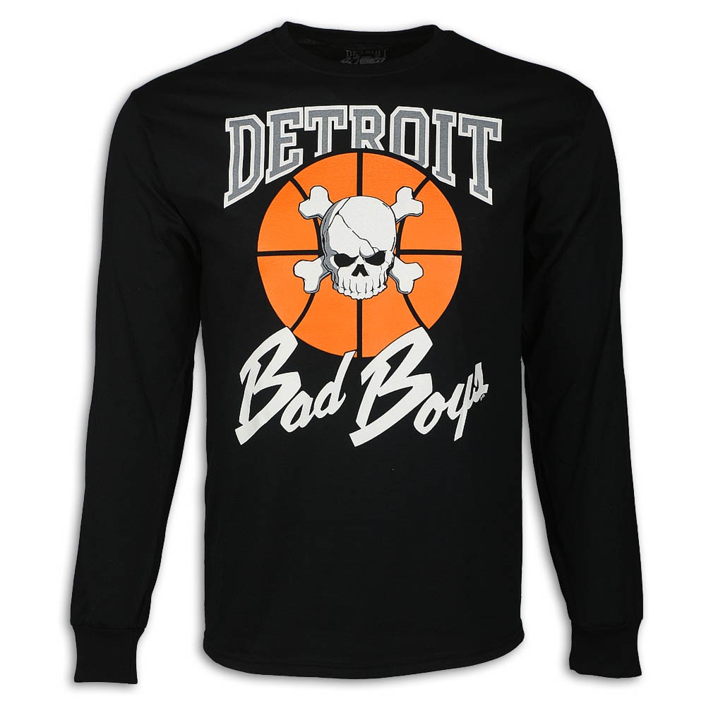 American Silkscreen Detroit Bad Boys Authentic Men's Long-Sleeve T-Shirt by Vintage Detroit Collection