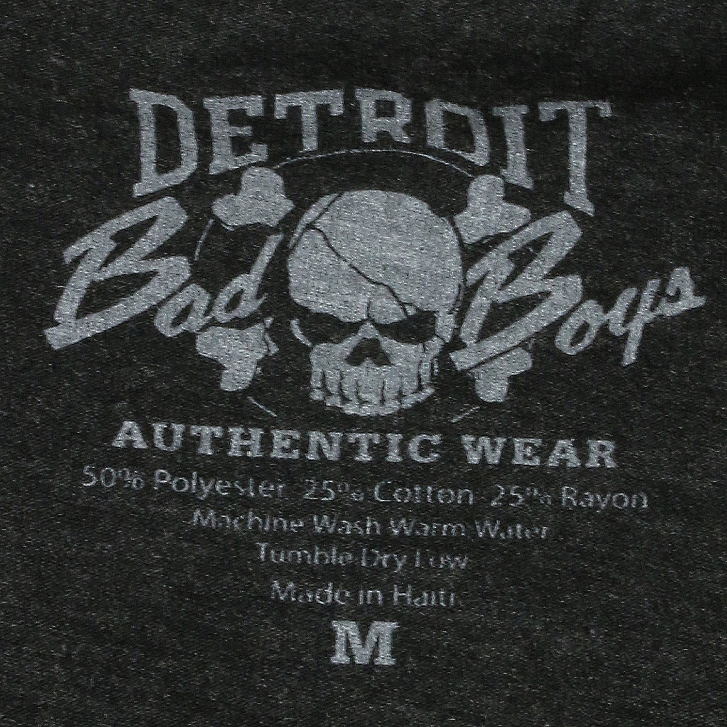 Detroit Bad Boys Black Vintage Tri-Blend Tee