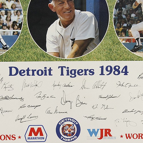 Detroit Tigers Marathon WJR 1984 World Champions Poster