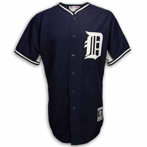 2014-16 Detroit Tigers Blank Game Issued Navy Jersey Spring