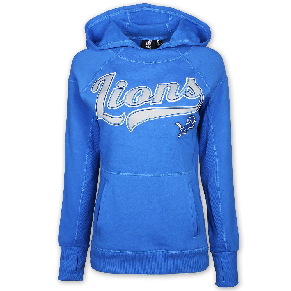 Detroit Lions Women's Around The Horn Hoody - Vintage Detroit Collection