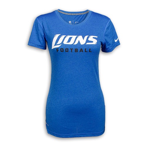 Detroit Lions Women's Dri-FIT Font T-Shirt - Vintage Detroit Collection