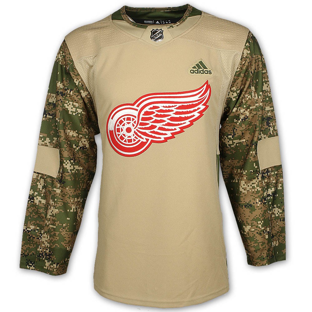 Detroit Red Wings adidas Military Appreciation Authentic Practice Jersey -  Camo