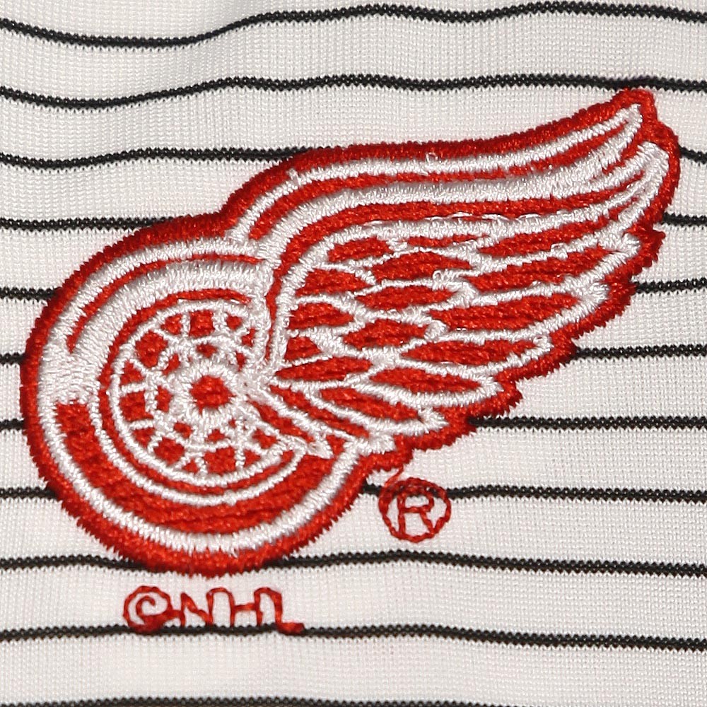 Detroit Red Wings Striped Performance Polo - Vintage Detroit Collection