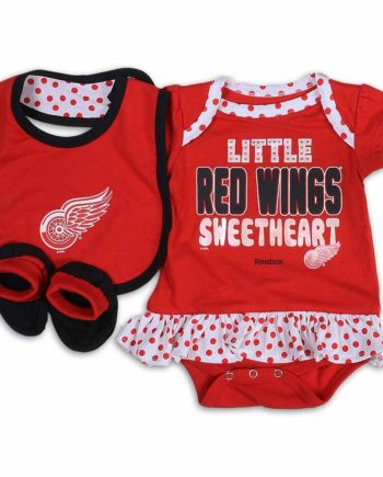 NHL Infant Detroit Red Wings Puck Happy Onsie Romper Set