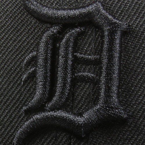 Detroit Tigers MLB FLOCKING Black Fitted Hat by New Era