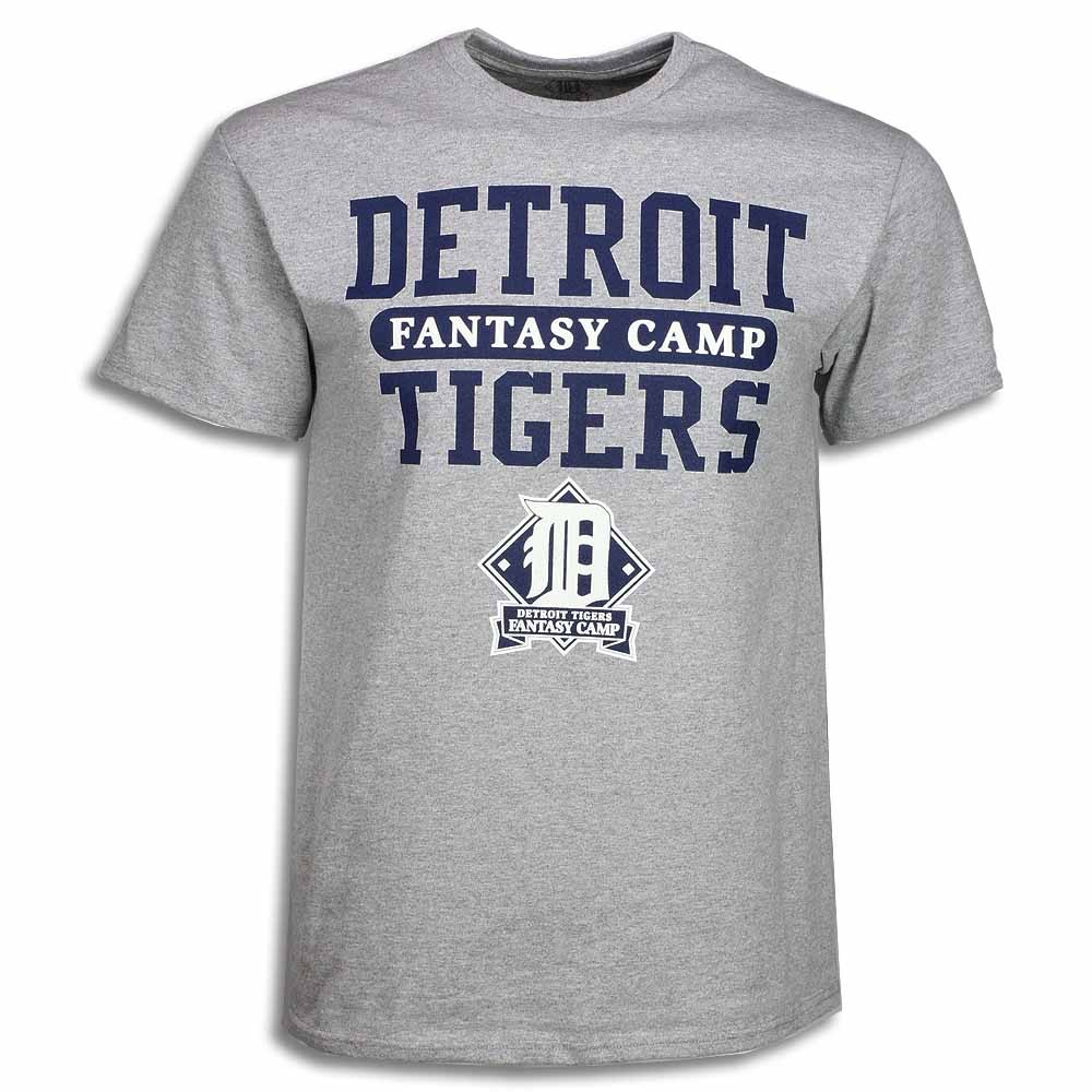 Detroit Tigers Men's Gray Fantasy Camp T-Shirt - Vintage Detroit Collection