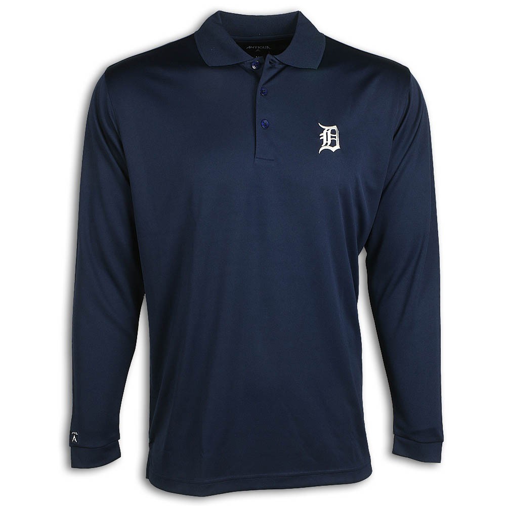 Detroit Tigers Men's Home Long-Sleeve Polo Shirt - Vintage Detroit  Collection