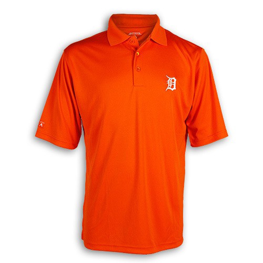 Detroit Tigers Men's Orange Polo Shirt - Vintage Detroit Collection