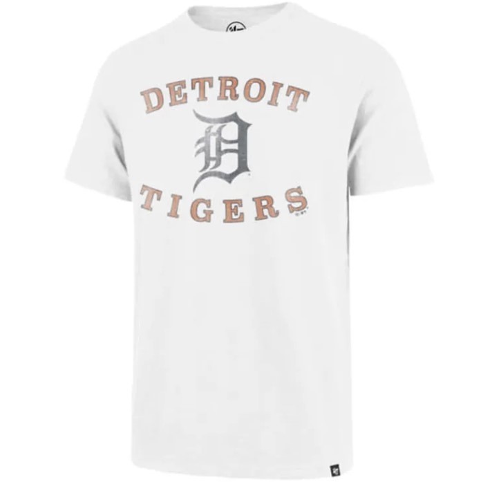 Detroit Tigers White Wash Scrum Men's T-Shirt - Vintage Detroit