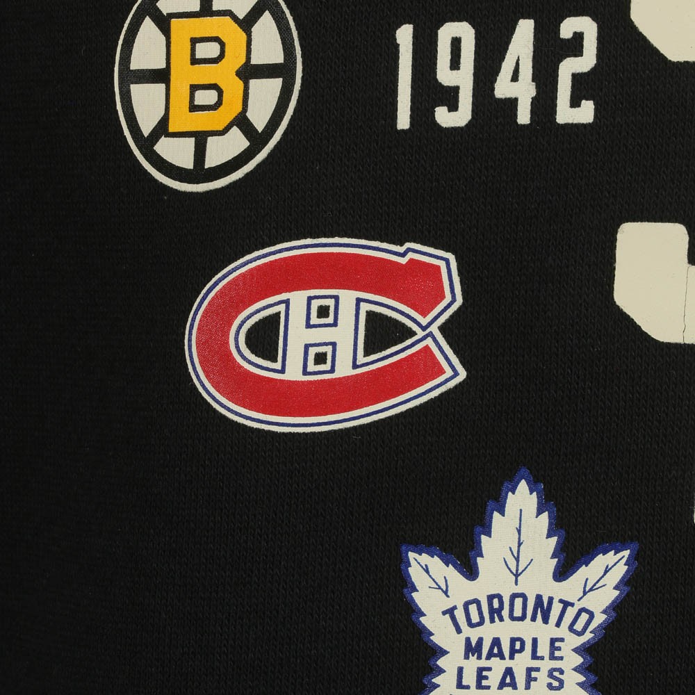 Original Six hockey Hoodie. All Stitched Emblems.