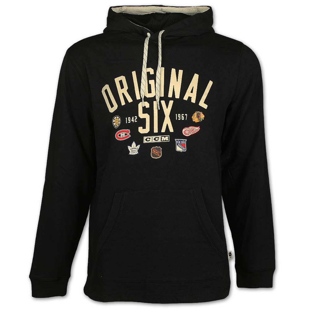 Old Time Hockey NHL Original 6 Black Adult Hoodie Sweatshirt | SidelineSwap