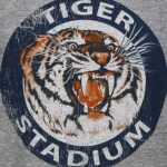 Men\'s Collection Vintage \'60s Detroit T-shirt Roaring Tiger Stadium - Retro
