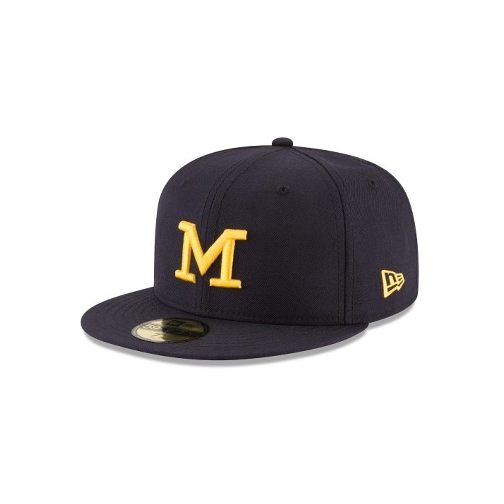 New Era Michigan Wolverines Thin M 59FIFTY Fitted Hat