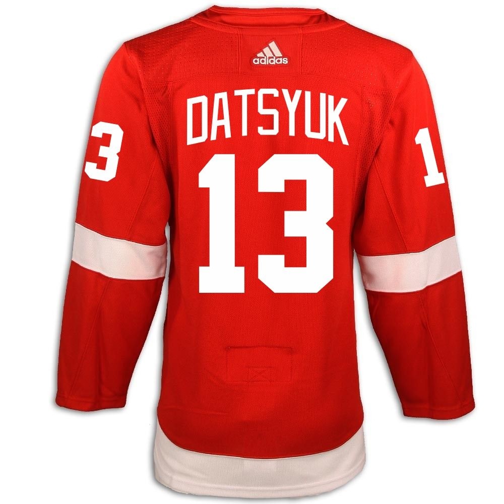 Pavel Datsyuk #13 A Detroit Red Wings Adidas Road Primegreen Authentic Jersey by Vintage Detroit Collection