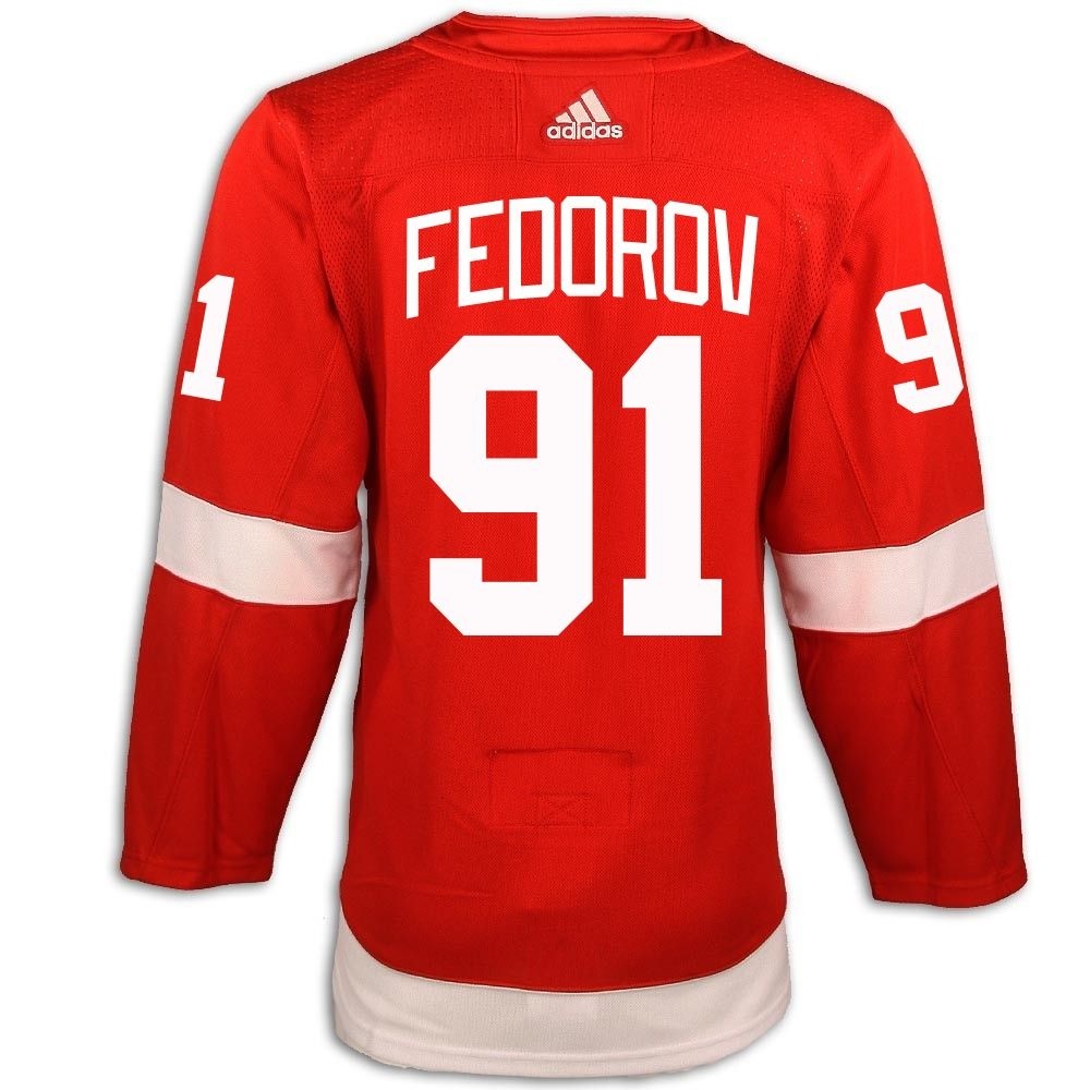 Sergei Fedorov #91 A Detroit Red Wings Adidas Home Primegreen