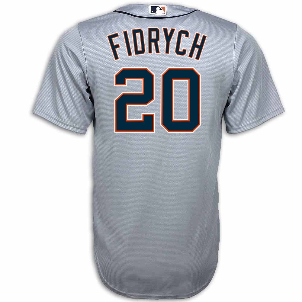Fidrych #20 Detroit Tigers Men's Nike Road Replica Jersey by Vintage Detroit Collection