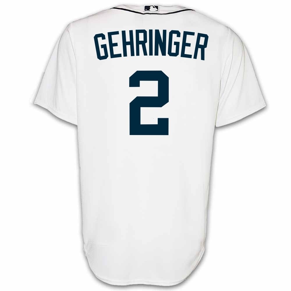Charlie Gehringer #2 Detroit Tigers Men's Nike Home Replica Jersey by Vintage Detroit Collection