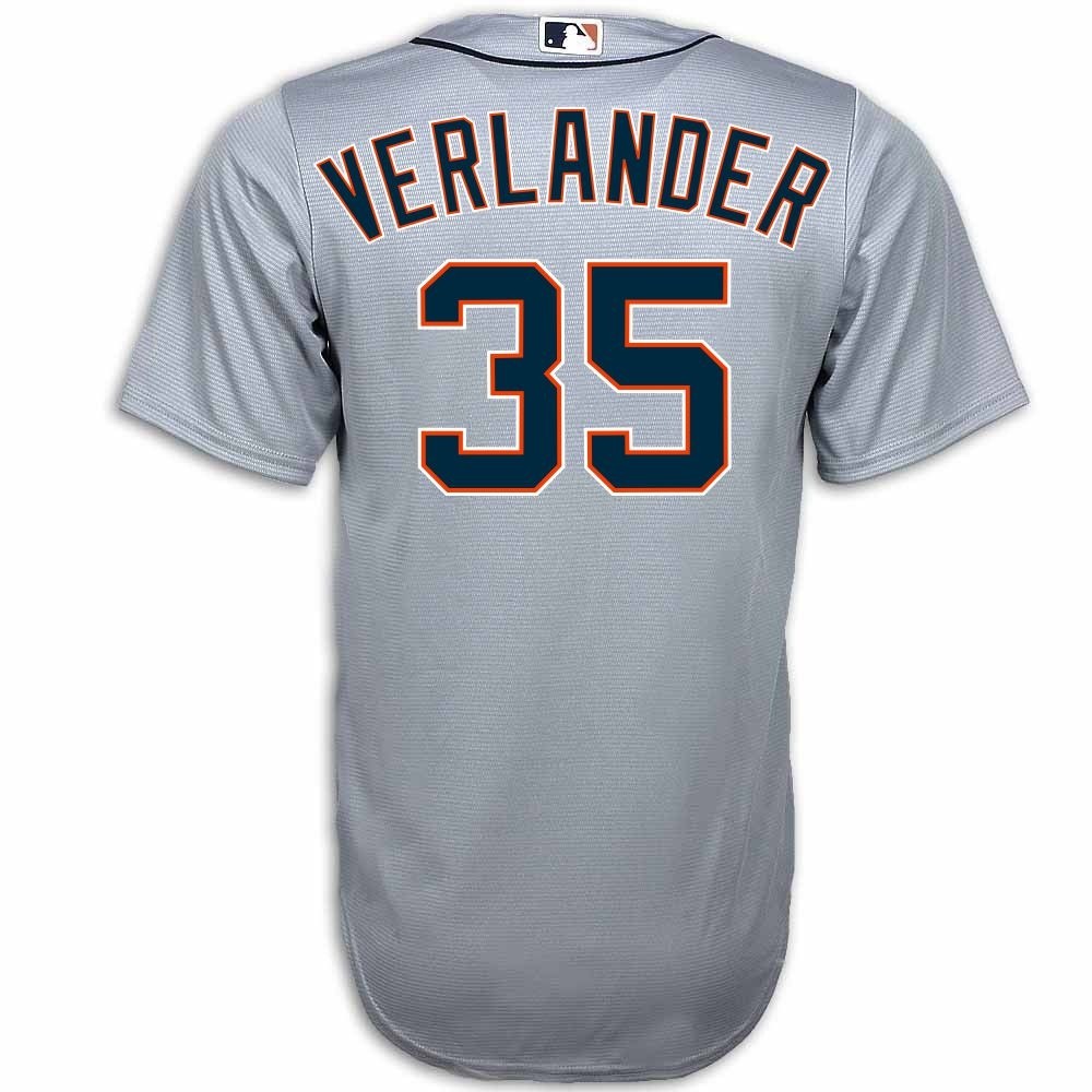 Justin Verlander - #35 - Detroit Tigers Jersey - Button Up - XL - Blue &  White.