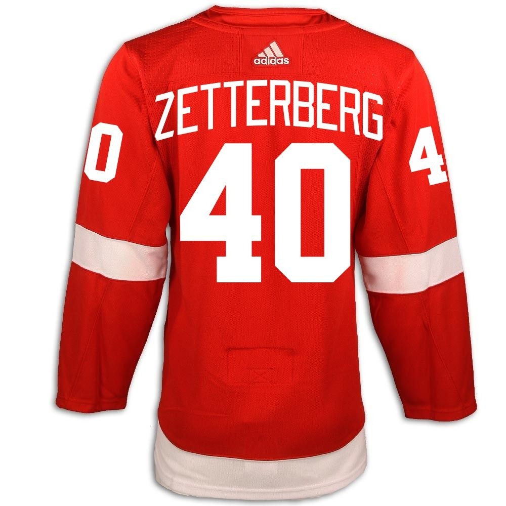 Reebok Henrik Zetterberg Detroit Red Wings NHL Hockey Jersey Red Home Adult  XL