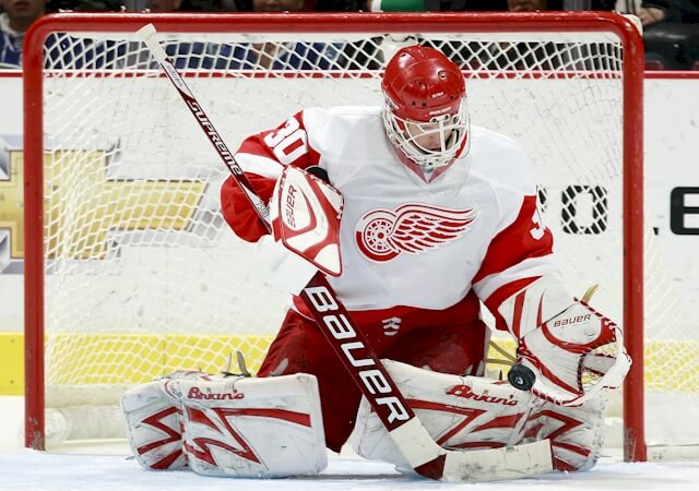 Chris Osgood guarded the net for the Red Wings for 14 seasons.