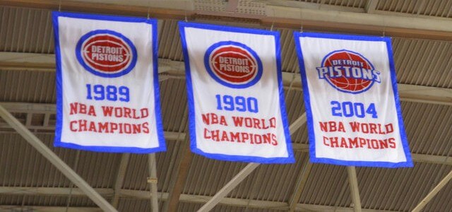 The Detroit Pistons should move their team and their three championship banners to a new arena in downtown Detroit. 