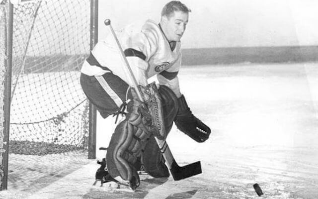 Nicknamed "Mr. Goalie," Glenn Hall was the first goaltender to make effective use of the butterfly style of goalkeeping.
