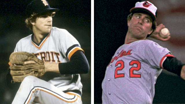 Mark Fidrych and Jim Palmer finished second and first in American League Cy Young Award voting in 