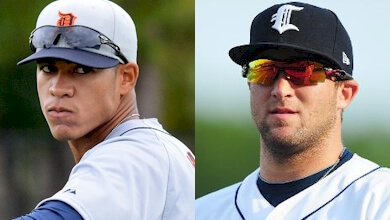 Outfielders Steven Moya and Tyler Collins are waiting their turn to play in Detroit.