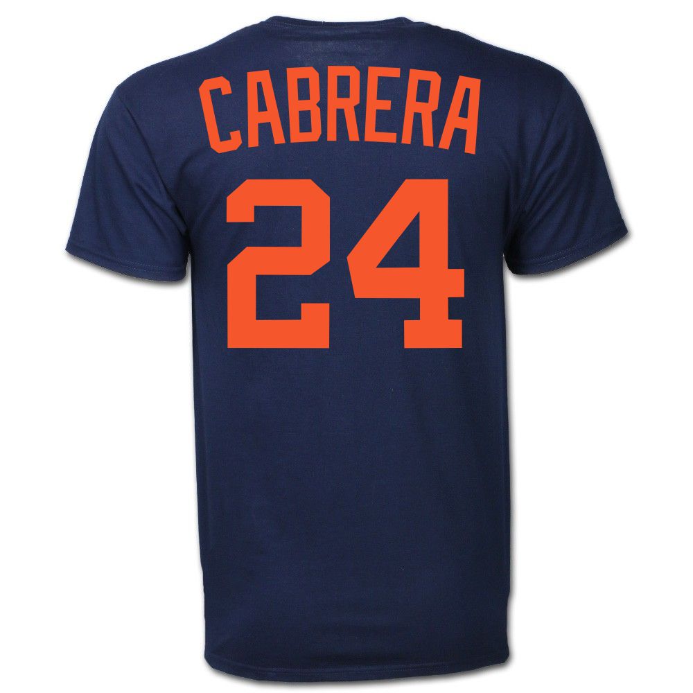 Wright & Ditson Cabrera #24 Detroit Tigers Road Wordmark T-Shirt by Vintage Detroit Collection