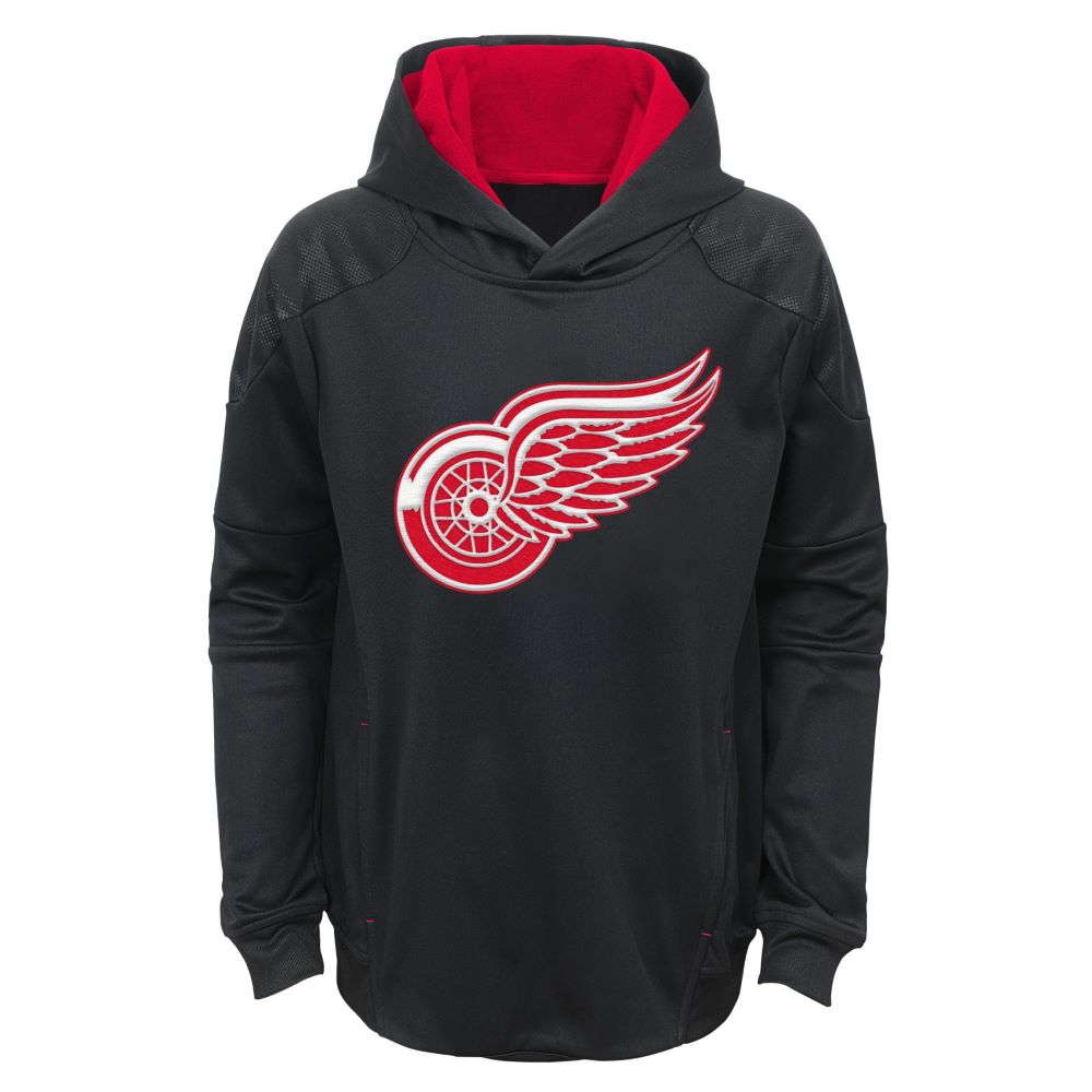Youth Detroit Red Wings Red Asset Lace-Up Pullover Hoodie