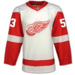 Adidas Detroit Red Wings Red Moritz Seider Name & Number T-Shirt