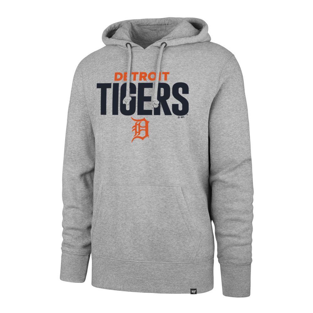 Detroit Tigers Gray Stack Hoody - Vintage Detroit Collection
