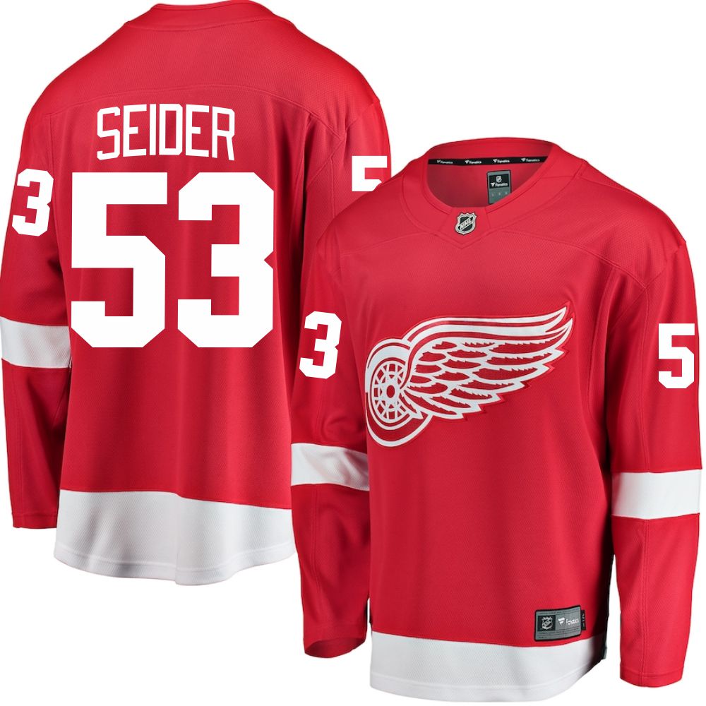 New! Detroit Red Wings Reverse Retro Jersey Seider #53