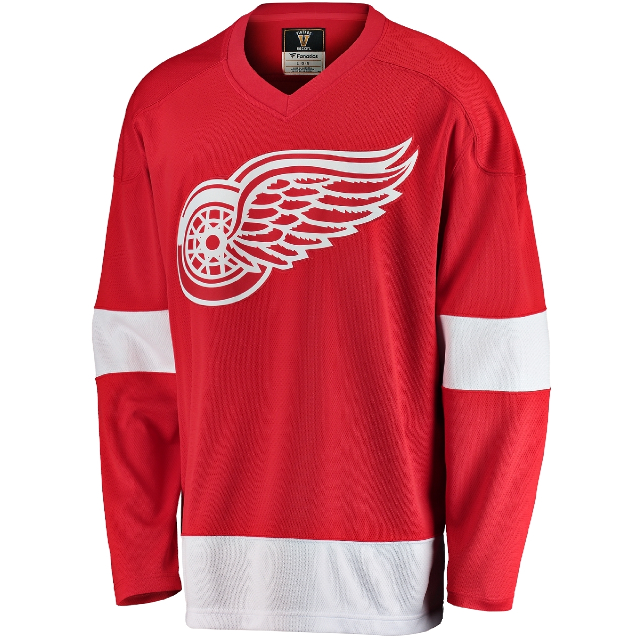 vintage detroit red wings hockey jersey made in - Depop